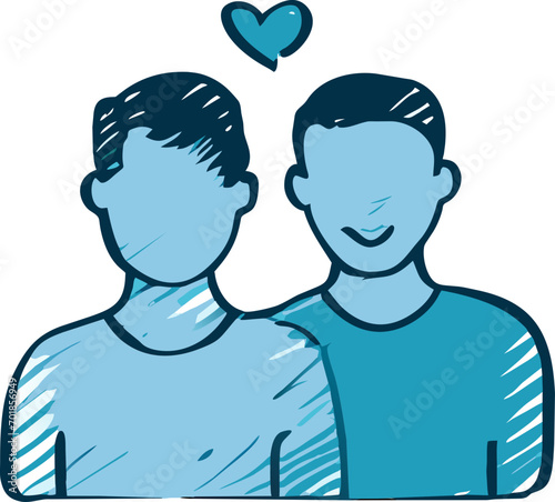 gay couple icon vector illustration