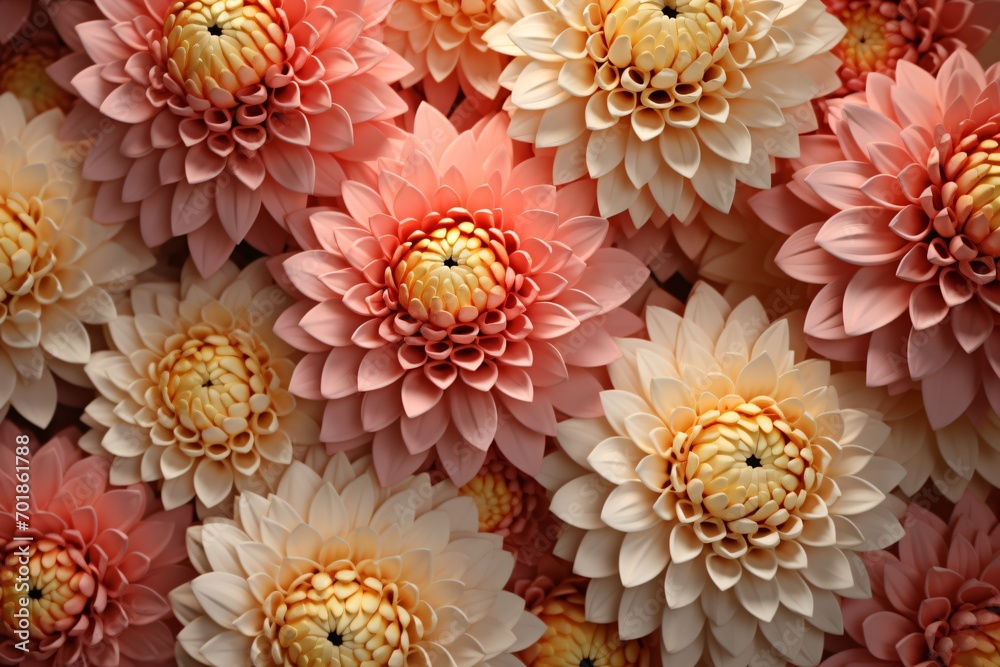 A beautiful floral background wallpaper design with strawflower flowers 