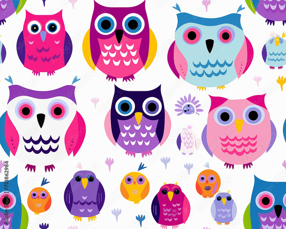 seamless pattern with owls seamless pattern with owls