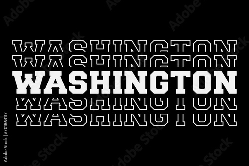 Patriotic American USA State Washington T-Shirt Design