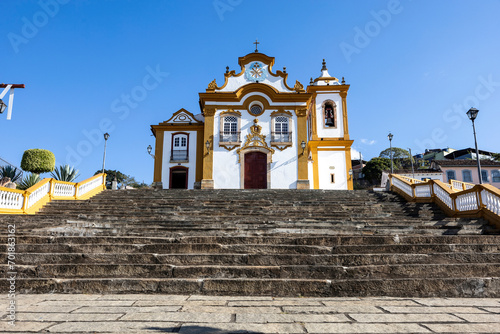 Baroque church of Nossa Senhora das Mercês in Praça das Mercês, in the historic center of São João del Rei photo