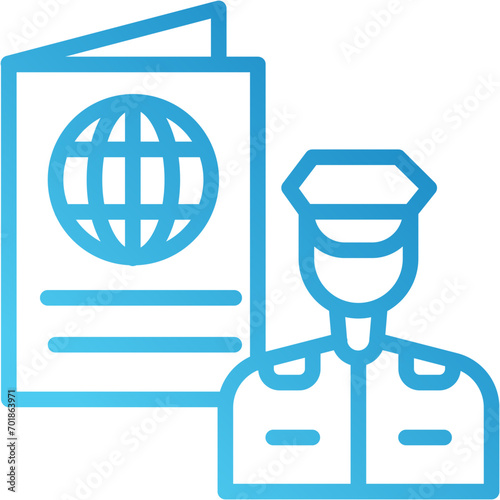 Immigration Officer vector design .svg