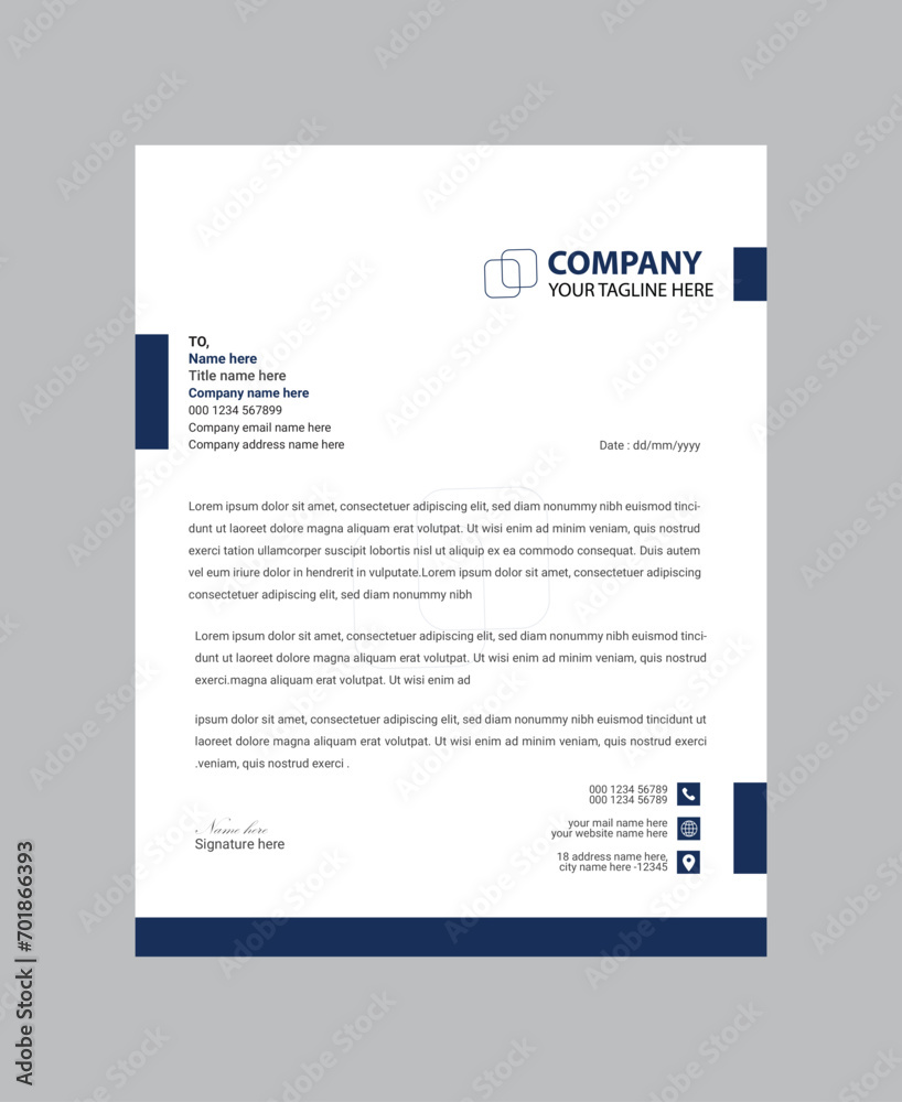 business letterhead template design