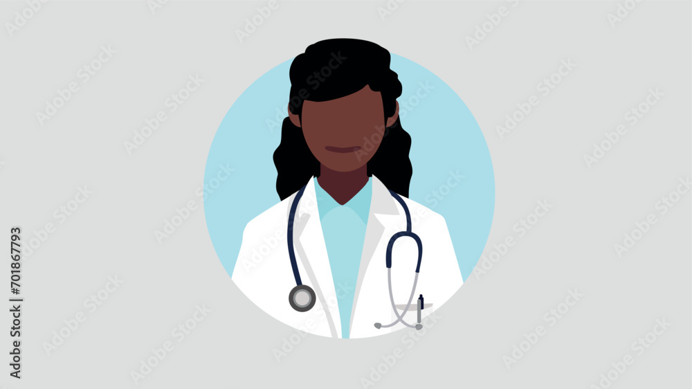 Fototapeta premium Vektor-Illustration eines Arztes mit einem Stethoskop - Gesundheit Konzept