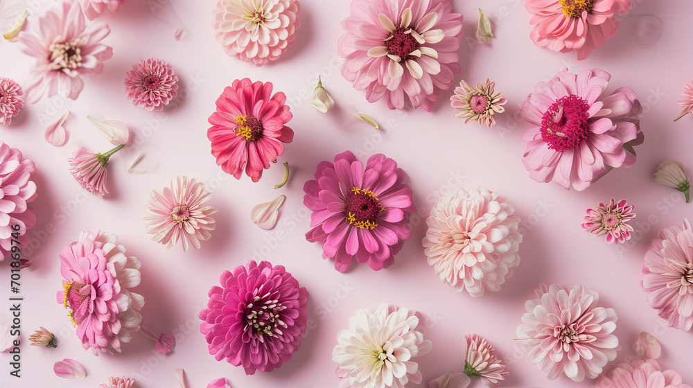 flowers on isolated pink background mother day flowers on isolated pink background mother day