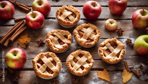  Dolci Abbracci d'Autunno- Mini Crostate di Mele in una Coreografia di Colori Caldi