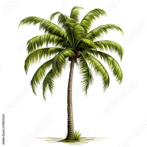 palm tree isolated on white