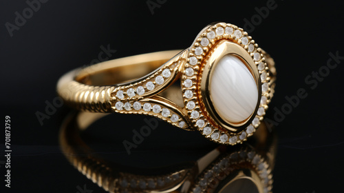 Gold ring with beautiful stones