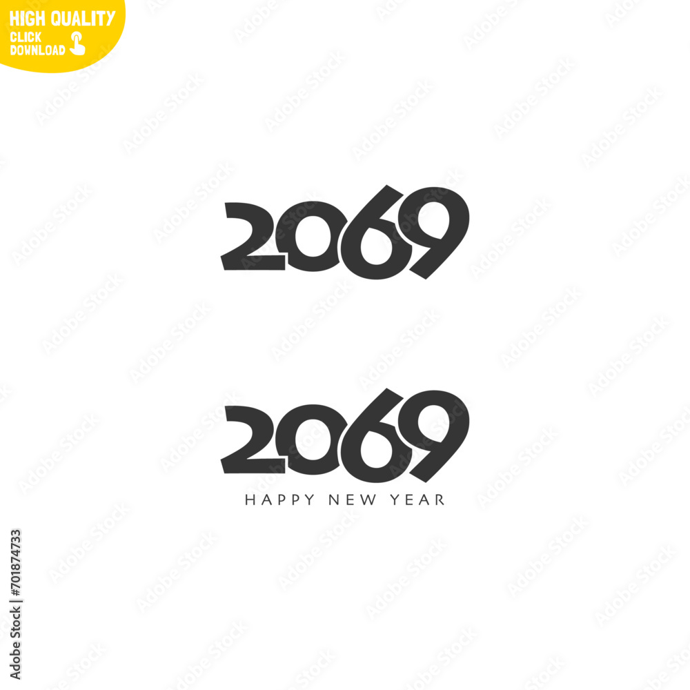 Creative Happy New Year 2069 Logo Design Creative Happy New Year 2069 Logo Design