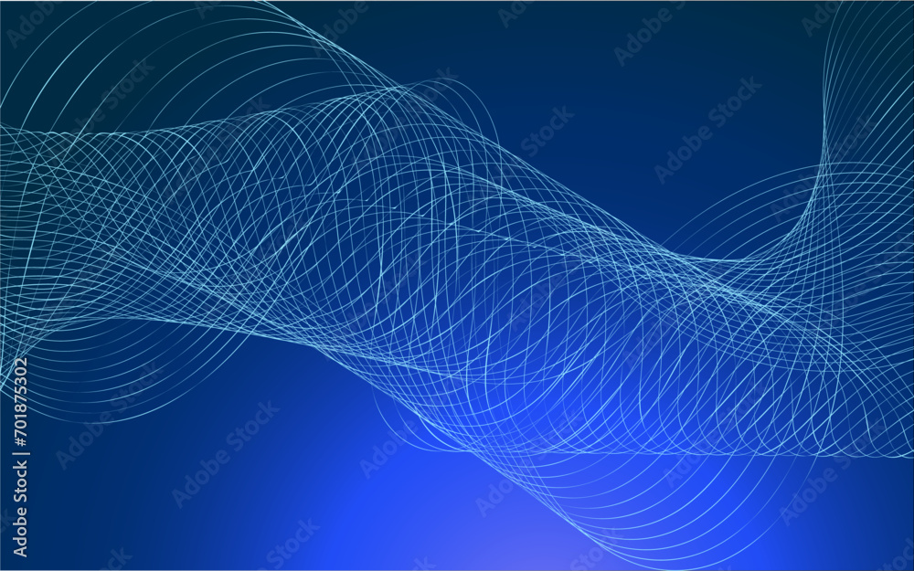 Abstract blue background with flowing line. Vector illustration Abstract blue background with flowing line. Vector illustration