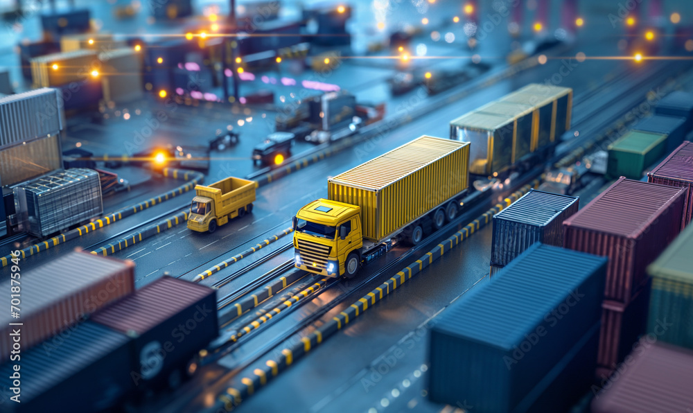 Global logistics network, logistic application service idea concept