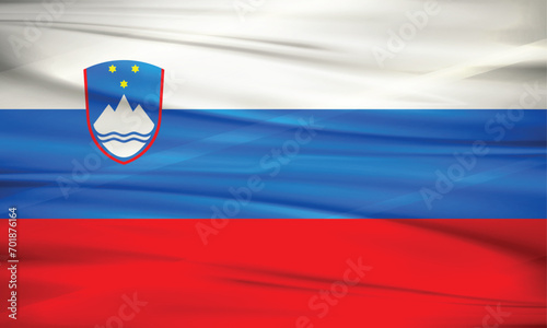 Illustration of Slovenia Flag and Editable vector Slovenia Country Flag