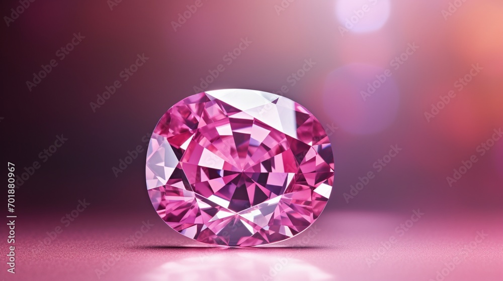 A stunning Poudretteite gemstone in a high-resolution 8K image, showcasing its vibrant pinkish-purple hue, intricate facets, and mesmerizing brilliance A stunning Poudretteite gemstone in a high-resolution 8K image, showcasing its vibrant pinkish-purple hue, intricate facets, and mesmerizing brilliance