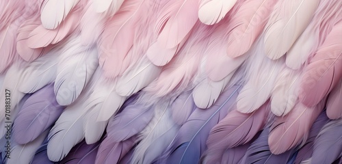 A soft feather pattern 3D wall texture in pastel colors © Lucifer