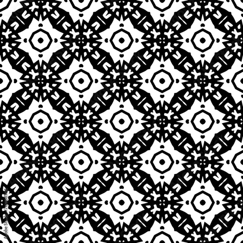  Abstract Shapes.Vector seamless black and white pattern.Design element for prints, decoration, cover, textile, digital wallpaper, web background, wrapping paper, clothing, fabric, packaging, cards.