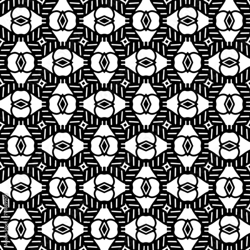 Abstract Shapes.Vector seamless black and white pattern.Design element for prints  decoration  cover  textile  digital wallpaper  web background  wrapping paper  clothing  fabric  packaging  cards.