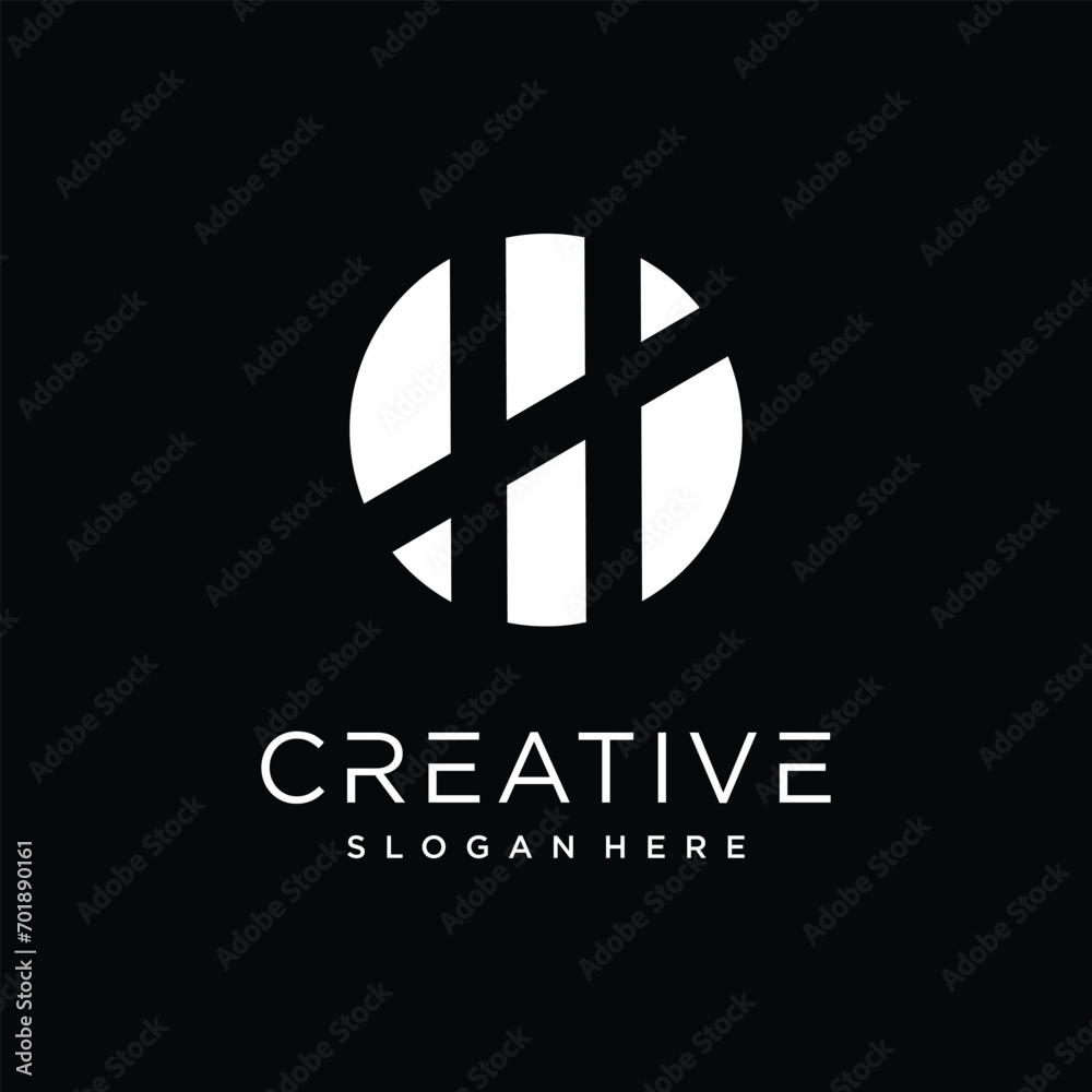 Letter H logo design with creative concept Premium Vector Letter H logo design with creative concept Premium Vector