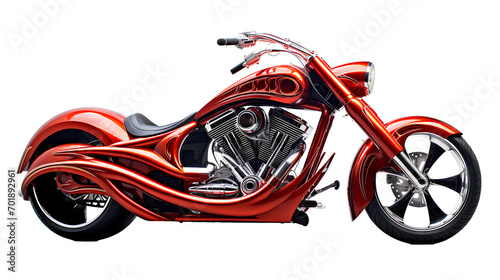 Big bike chopper motorcycle on transparent background PNG