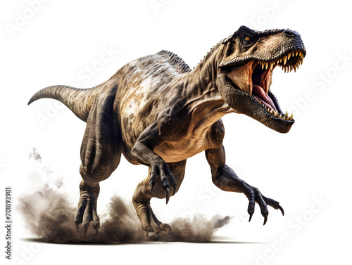 Fierce dinosaur Tyrannosaurus on transparent background PNG © I LOVE PNG