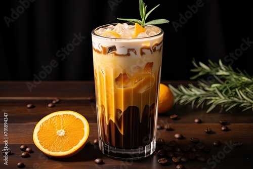 ice coffee with orange