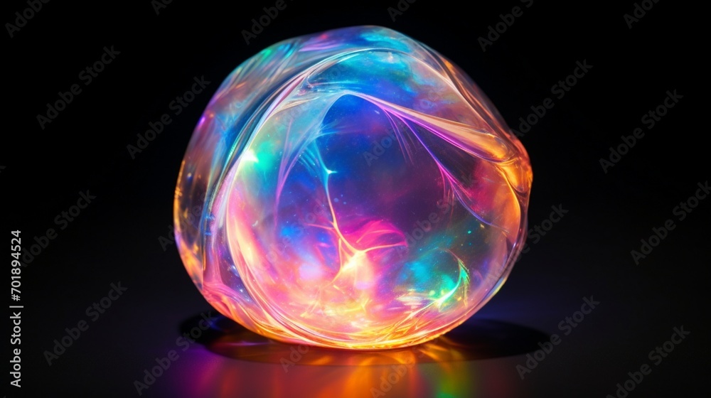 An 8K image of a luminous moonstone with its ethereal, iridescent play of colors An 8K image of a luminous moonstone with its ethereal, iridescent play of colors