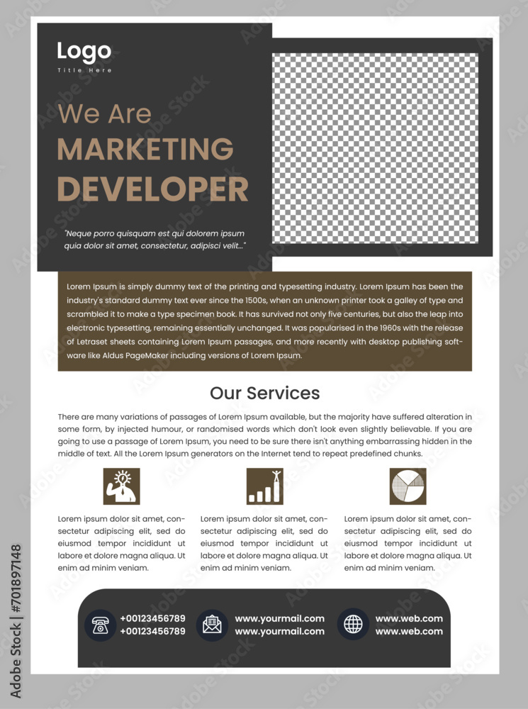 vector Business flyer design template vector Business flyer design template
