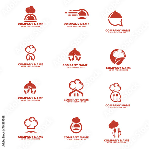 set of cooking logo 