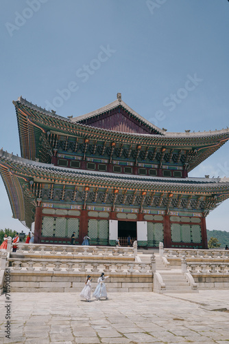 Canvas Print Gyeongbokgung Palace in Seoul, South Korea.