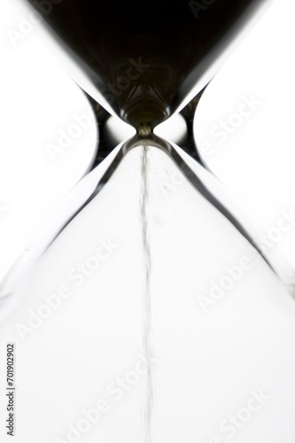 4K Ultra HD Close-Up Image of Hourglass on White Background