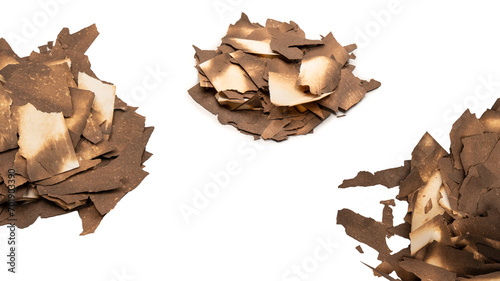 Burnt paper isolated on a white background.