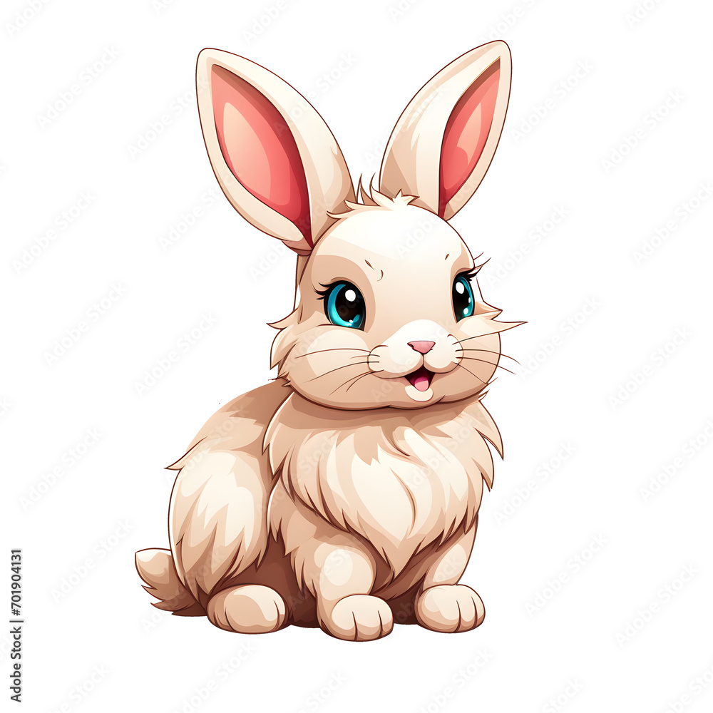 Obraz premium A Cute Rabbit Illustration. Created using generative AI