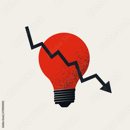 Creative burnout vector concept. Symbol of mental health, depression, chaos. Minimal illustration.