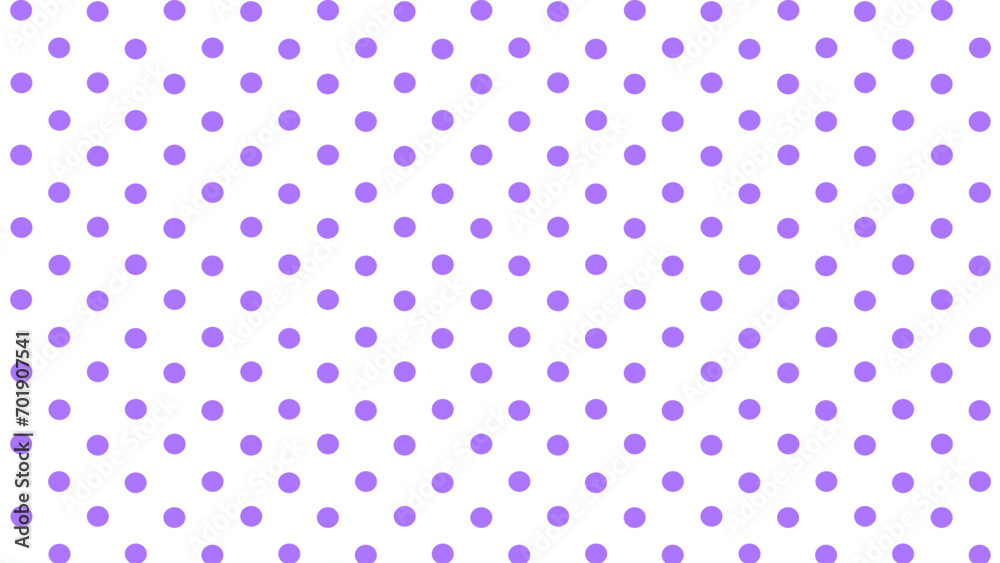 White background with purple polka dot