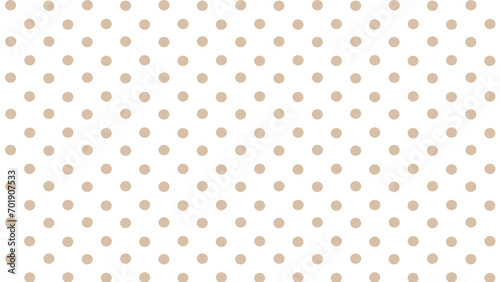 White background with beige polka dot