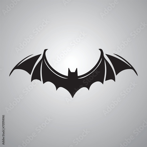 Bat silhouette vector icon logo template illustration. Bat icon isolated on white Vector elements
