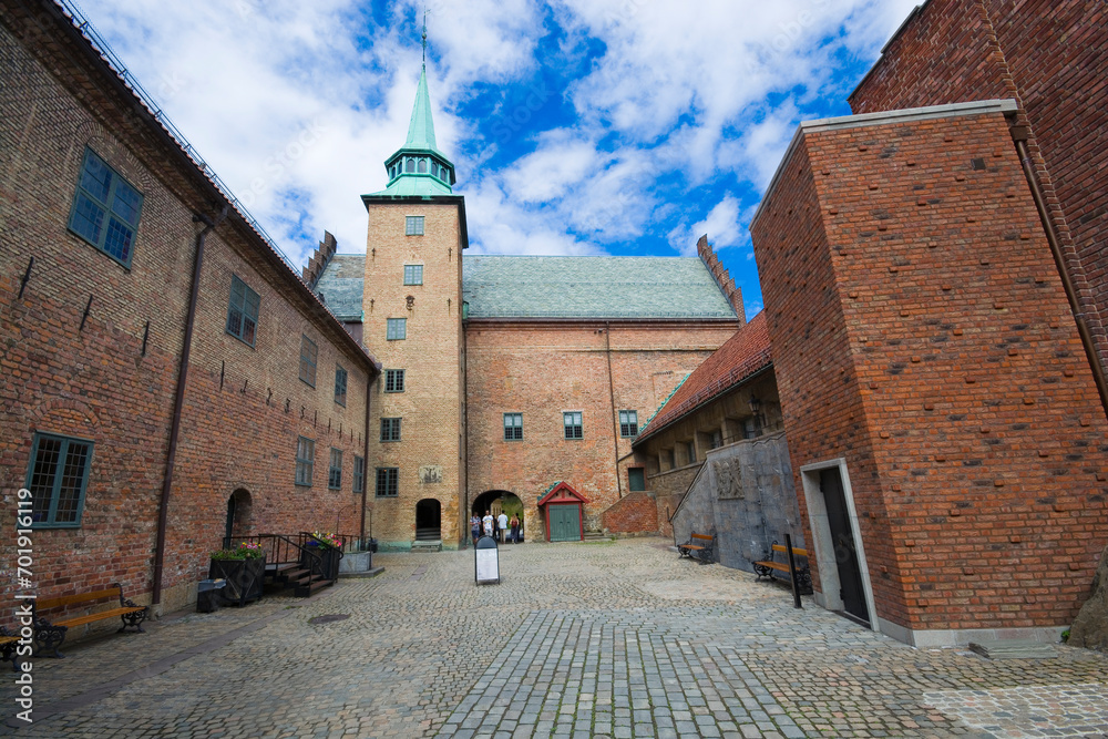 Courtyard of Akershus Castle in Oslo, Norway Courtyard of Akershus Castle in Oslo, Norway