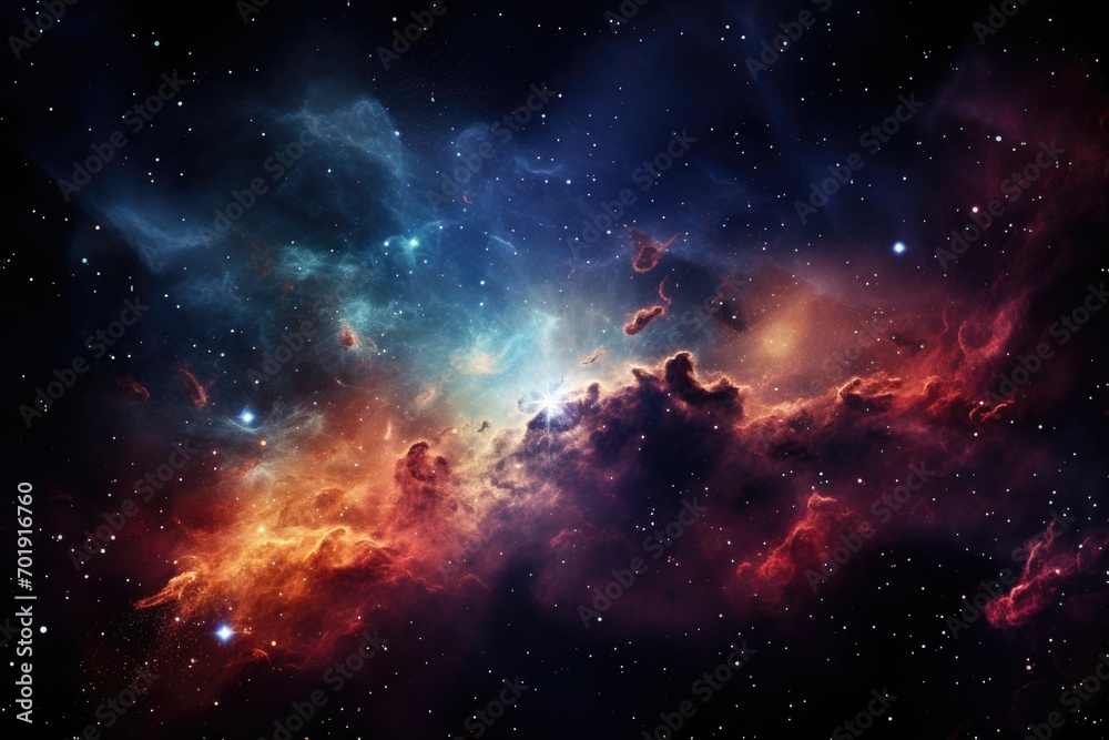 Nebulae and stars in outer space, glowing mysterious universe. Nebulae and stars in outer space, glowing mysterious universe.