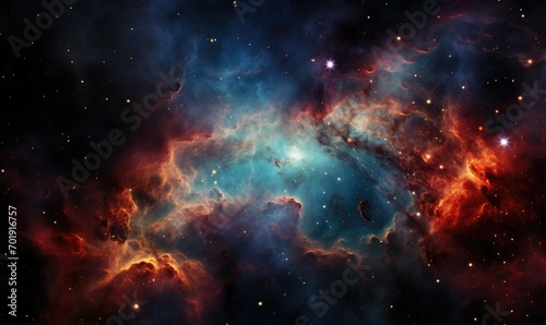 Nebulae and stars in outer space  glowing mysterious universe.