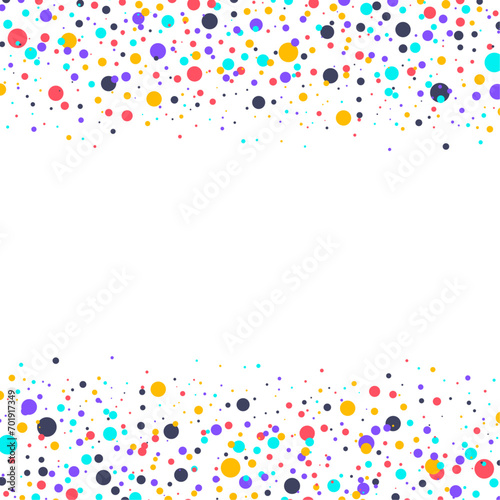 Ensemble de points colorés et vifs pour une célébration - Arrière plan pour un événement, un festival, une soirée, un carnaval ou occasion festive spécifique - Vecteur éditable joyeux et festif