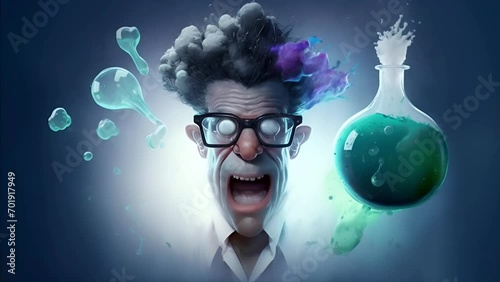 portrait of a mad scientist photo