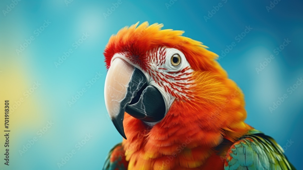 a close up of a parrot