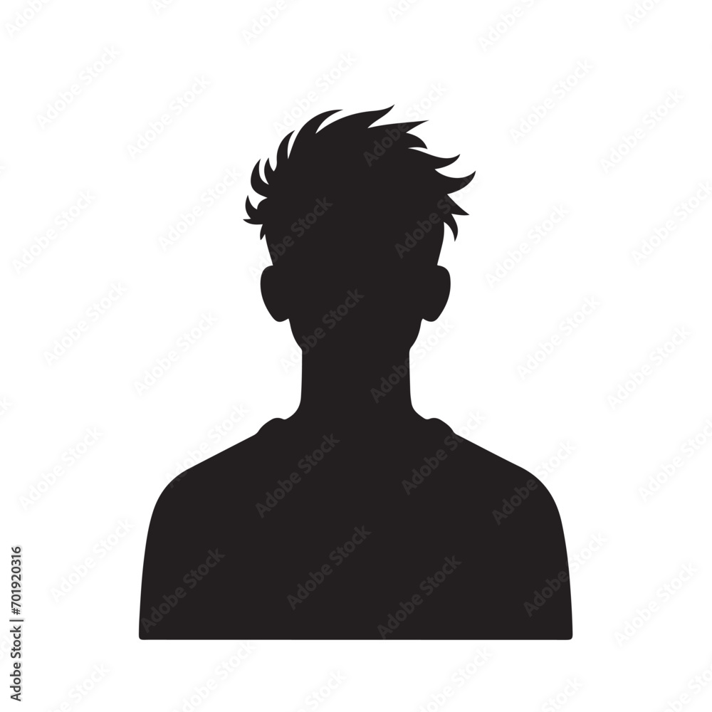 Person Silhouette Black Vector Art - Mesmerizing Image for Stock Portfolio
