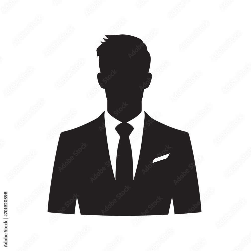 Stunning Vector Silhouette of a Person in Black - Artistic Element for Stock Content
