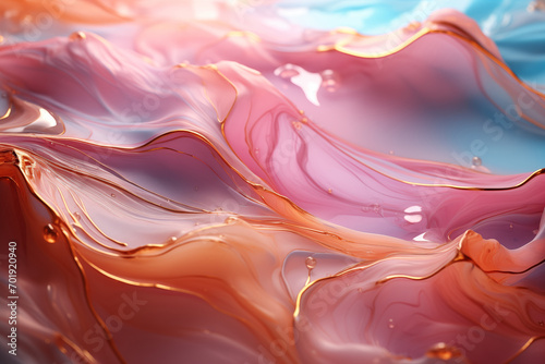 Abstract background with fluid art. Elegant background for website screensavers, postcards and notebook covers. Beige, pink and peach color scheme