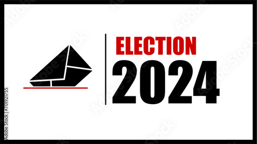 Election day. Vote 2024 in USA, banner design. Animation