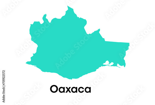 Oaxaca State map in Mexico photo