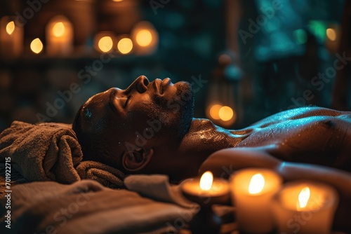 Romantic Rejuvenation: A Man Experiences Valentine's Day Pampering at the Spa - A Celebration of Love and Relaxation in a Tranquil Retreat for Couples.




 photo