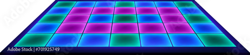 Led Dance Floor Vector Illustration