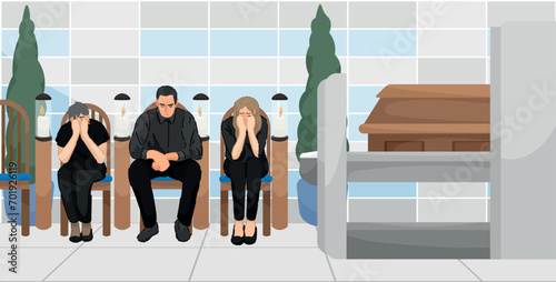 Family pining after their relative in crematorium