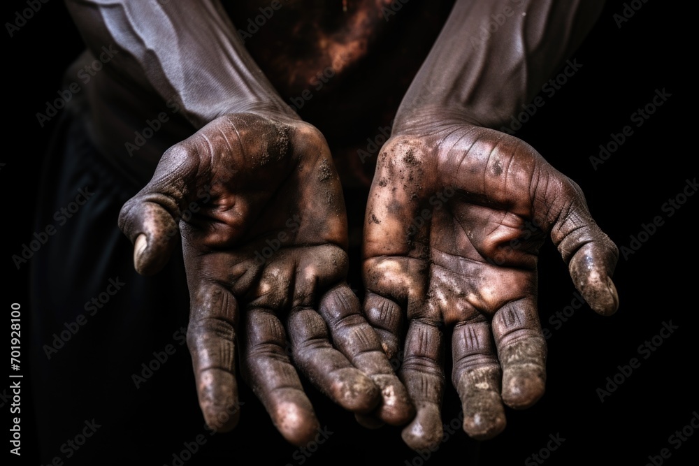 Wrinkles of life: the weathered hands of an elderly man, a testament to a lifetime of experiences